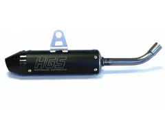 HGS Schalldämpfer schwarz mit Carbon Endkap KTM SX85 Bj. 18-24 / Husqvarna TC85 Bj. 18-24 / GasGas MC85 Bj. 21-24 schwarz