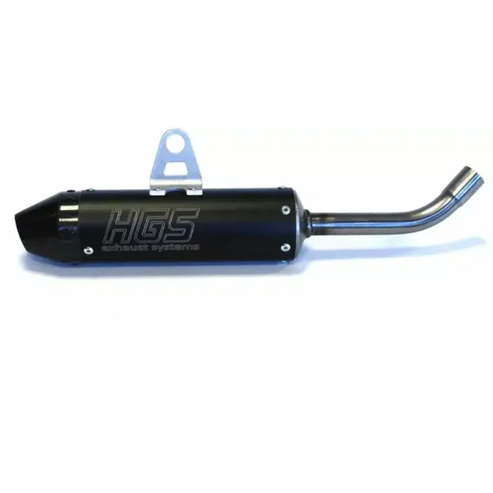 HGS Schalldämpfer schwarz mit Carbon Endkap KTM SX85 Bj. 18-24 / Husqvarna TC85 Bj. 18-24 / GasGas MC85 Bj. 21-24 schwarz