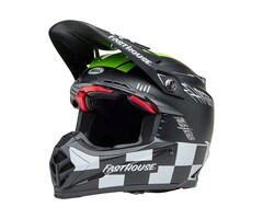 Bell Moto-9 S Flex Helm - Fasthouse Smoke Bomb Matte Gloss Black/HiViz Yellow