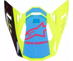 Alpinestars Supertech M10/M8 Helm Helmschild gelb blau schwarz