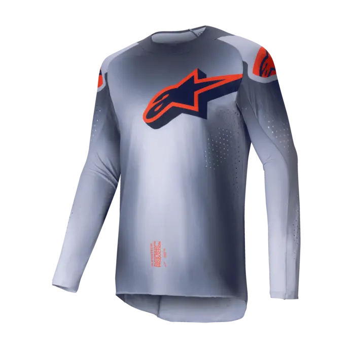 Alpinestars Jersey Supertech Lipan Trikot Grau Orange Fluo