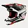 SM5 Action 2 Motocross Helm ECE  Schwarz Weiß Hellrot Glänzend