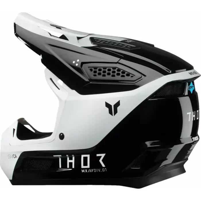 Thor Helm Fleet Storm schwarz weiß