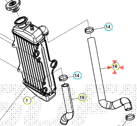 Beta Kühlerschlauch AM6 Beta RR50 Motard Bj. 21-25 Nr.16