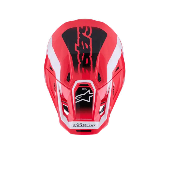 Alpinestars Supertech M7 Motocross Helm Deed ECE06 rot schwarz weiß