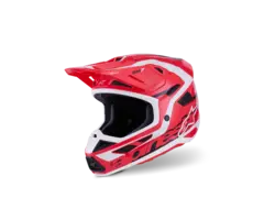 Alpinestars Supertech M7 Motocross Helm Deed ECE06 rot schwarz weiß