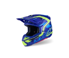 Alpinestars Supertech M7 Motocross Helm Deed ECE06 blau gelb