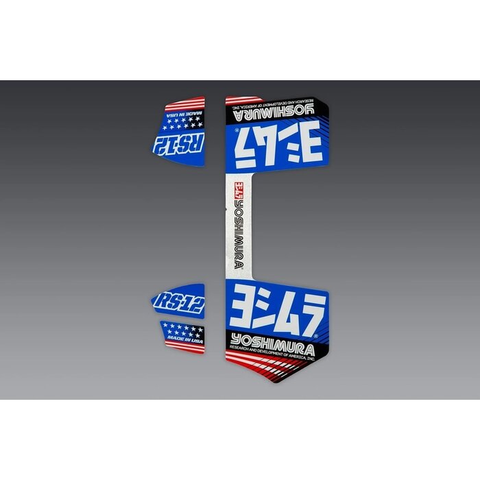 Yoshimura RS-12 Aufkleber Kit blau