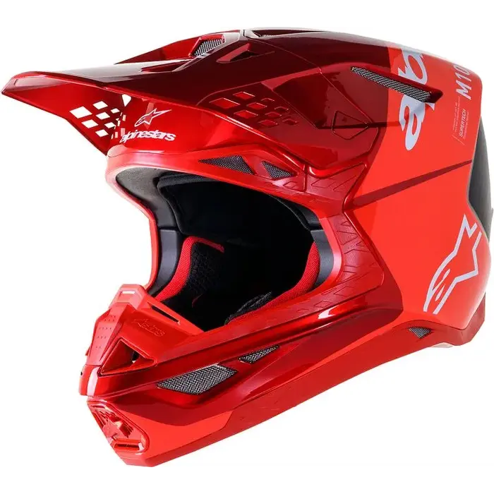 Alpinestars SM10 Supertech Motocross Helm Flood ECE rot Fluo