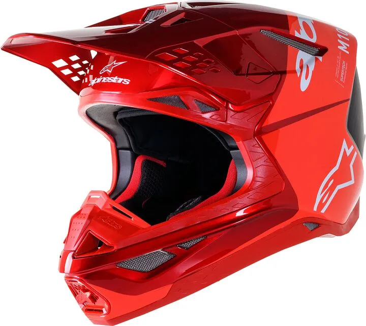 Alpinestars SM10 Supertech Motocross Helm Flood ECE rot Fluo