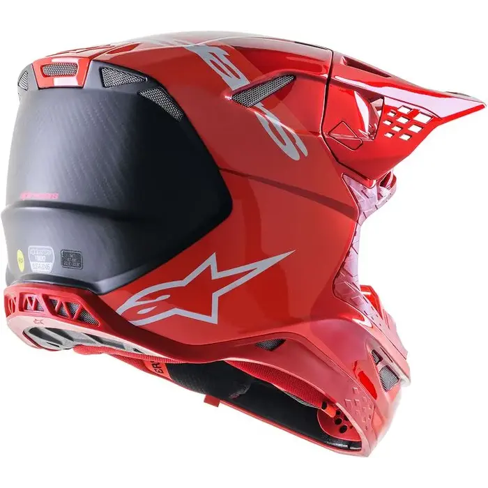 Alpinestars SM10 Supertech Motocross Helm Flood ECE rot Fluo