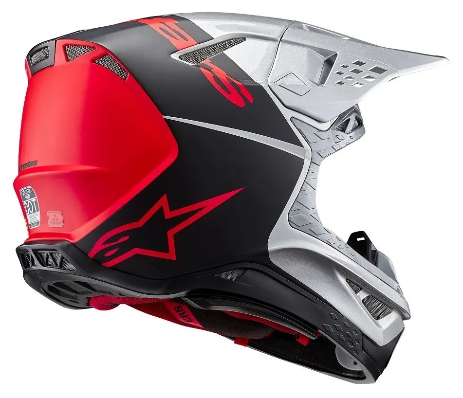 Alpinestars SM10 Supertech Motocross Helm Flood ECE silber schwarz