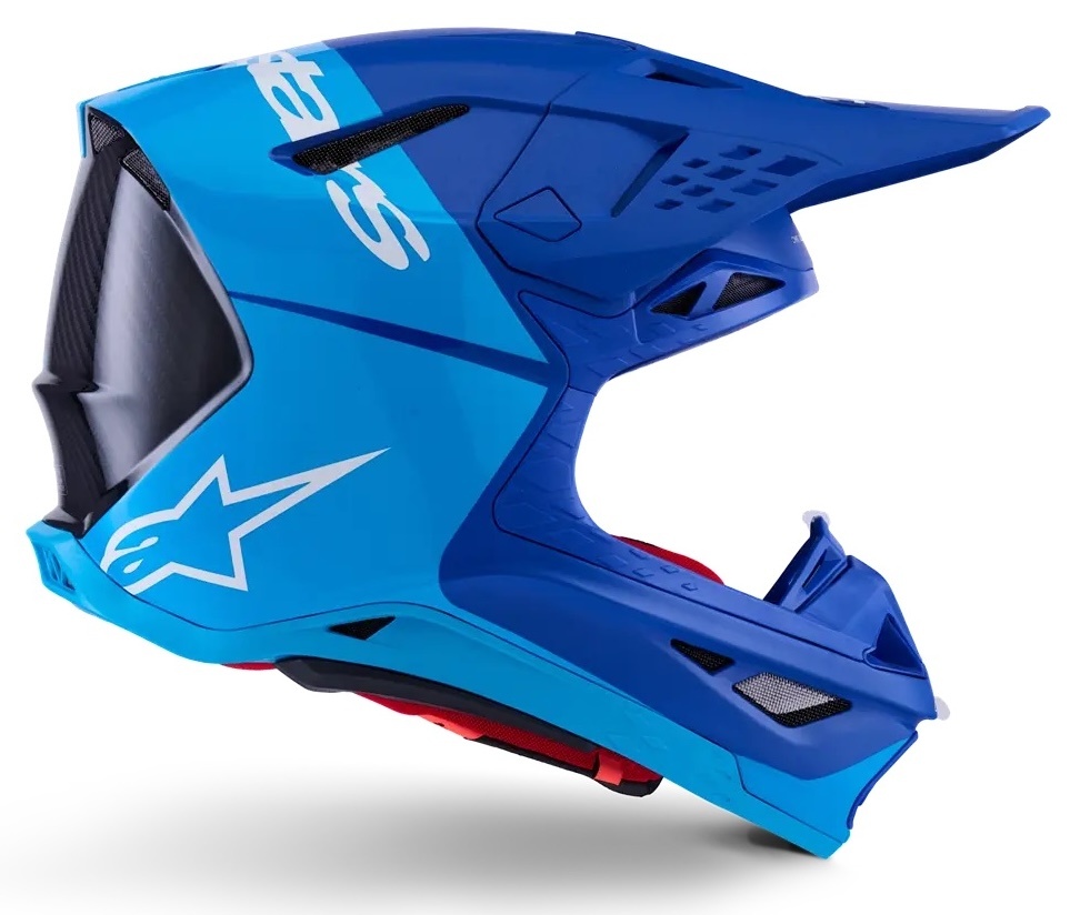 Alpinestars Supertech M10 Motocross Helm Flood ECE blau