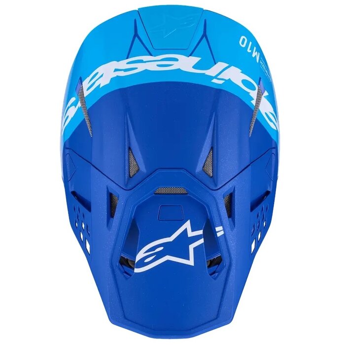 Alpinestars Supertech M10 Motocross Helm Flood ECE blau