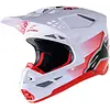 Alpinestars SM10 Supertech Motocross Helm Unite ECE rot weiß glänzend