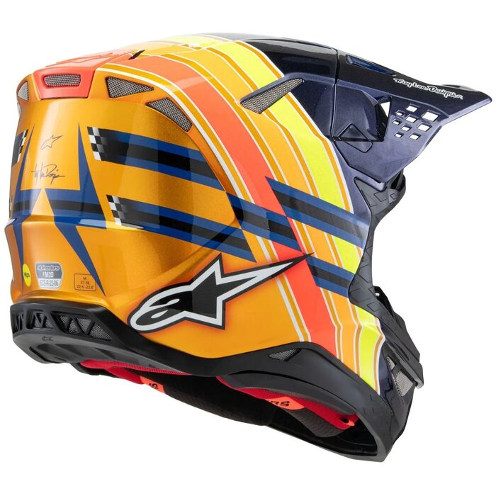 Alpinestars SM10 Supertech Motocross Helm TLD Edition 25 ECE06 blau orange