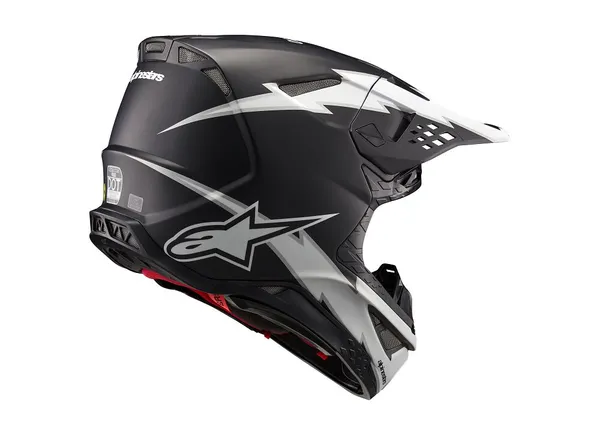 Alpinestars SM10 Supertech Motocross Helm Ampress ECE schwarz weiß matt