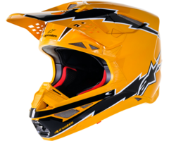 Alpinestars SM10 Supertech Motocross Helm Ampress ECE schwarz gelb glänzend