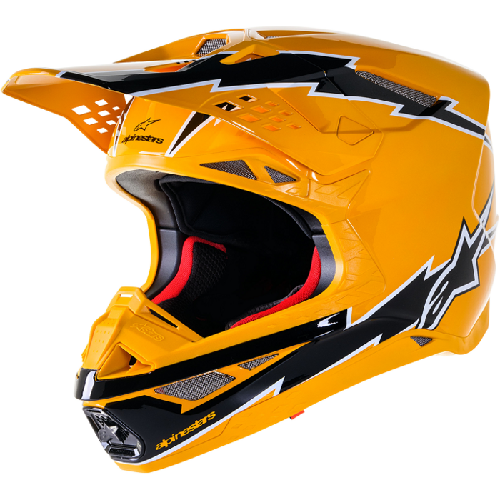 Alpinestars SM10 Supertech Motocross Helm Ampress ECE schwarz gelb glänzend