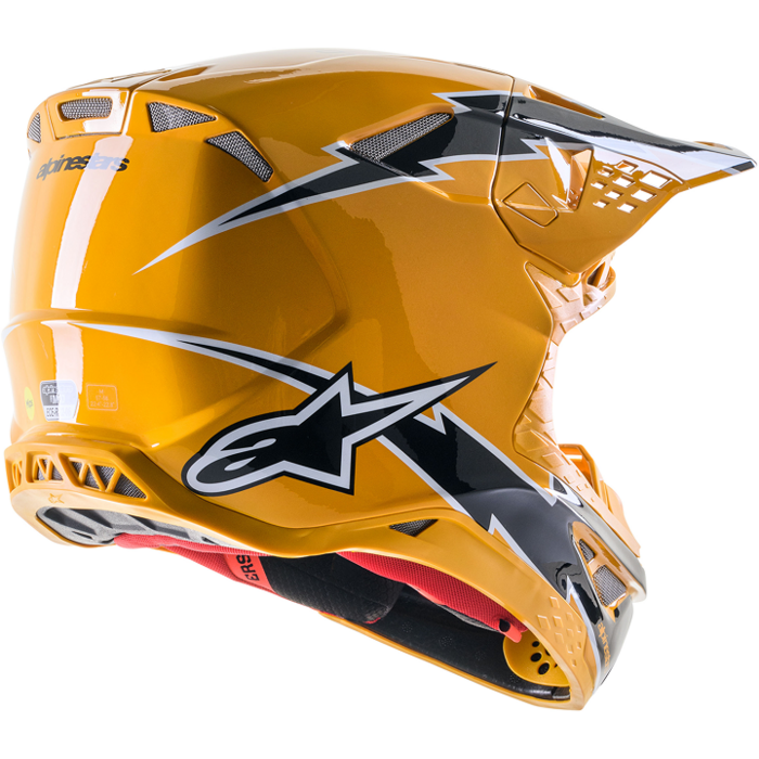 Alpinestars SM10 Supertech Motocross Helm Ampress ECE schwarz gelb glänzend
