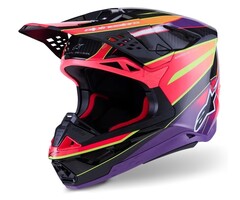 Alpinestars Supertech M10 Motocross Helm Era ECE pink violett gelb