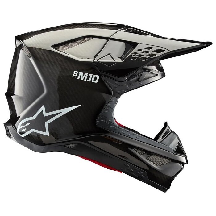 Alpinestars SM10 Supertech Motocross Helm Fame ECE schwarzer Kohlenstoff