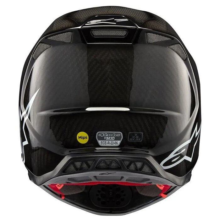 Alpinestars SM10 Supertech Motocross Helm Fame ECE schwarzer Kohlenstoff