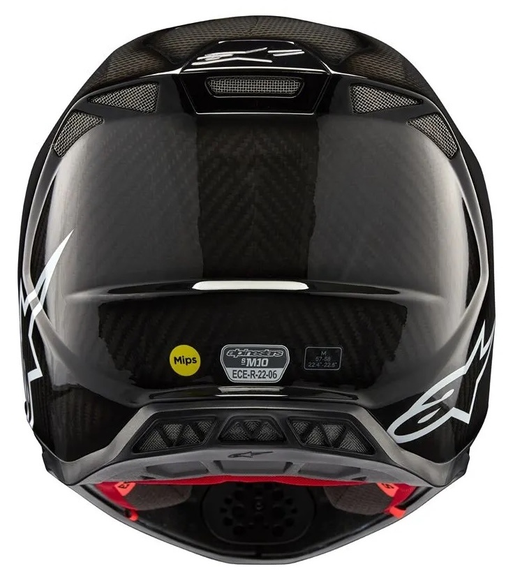 Alpinestars SM10 Supertech Motocross Helm Fame ECE schwarzer Kohlenstoff