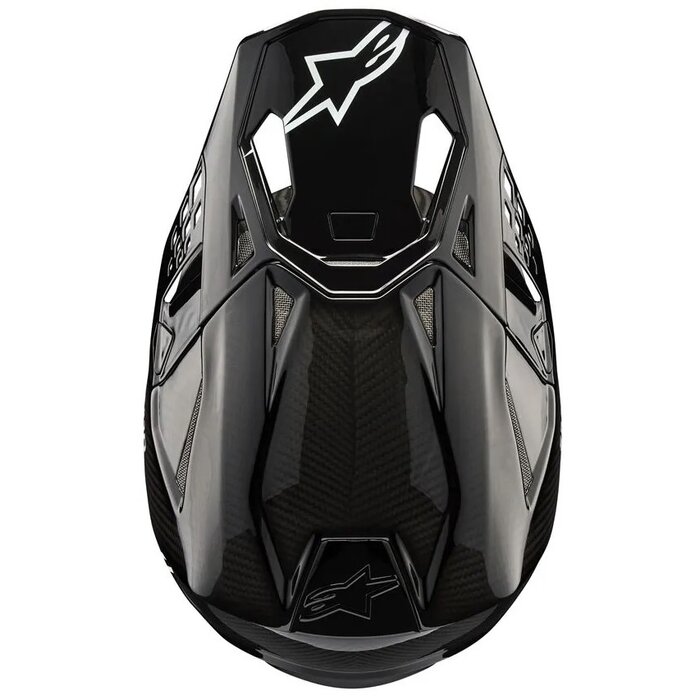 Alpinestars SM10 Supertech Motocross Helm Fame ECE schwarzer Kohlenstoff