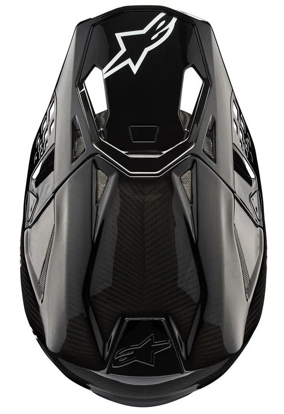 Alpinestars SM10 Supertech Motocross Helm Fame ECE schwarzer Kohlenstoff