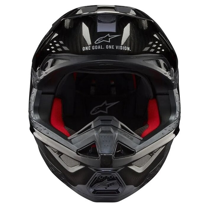 Alpinestars SM10 Supertech Motocross Helm Fame ECE schwarzer Kohlenstoff