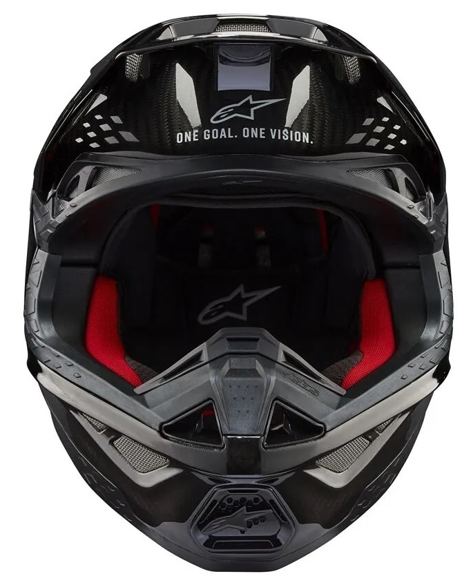 Alpinestars SM10 Supertech Motocross Helm Fame ECE schwarzer Kohlenstoff