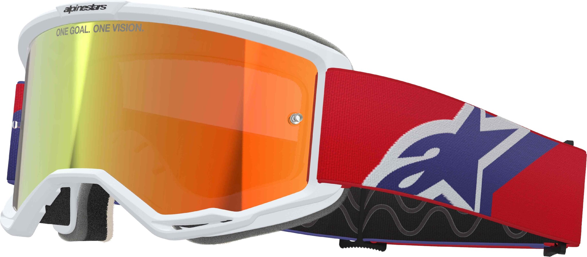 Alpinestars Vision 5 Corp - MX Morocross Brille weiss rot blau