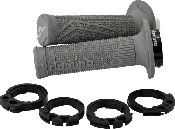 Domino D100 Gasdrehgriff D-Lock on Griffe grau