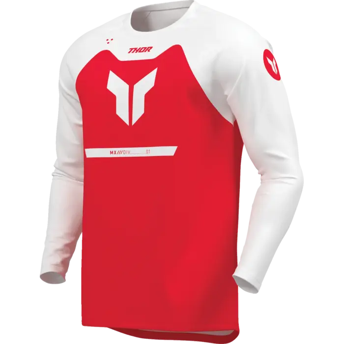 Thor Kinder Ridemode Menace Jersey weiss rot