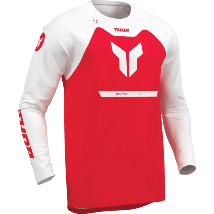 Thor Kinder Ridemode Menace Jersey weiss rot