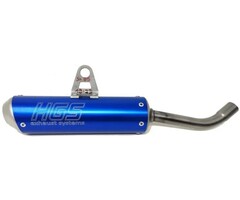 HGS Schalldämpfer Aluminium blau für Yamaha YZ65 Bj, 18-26