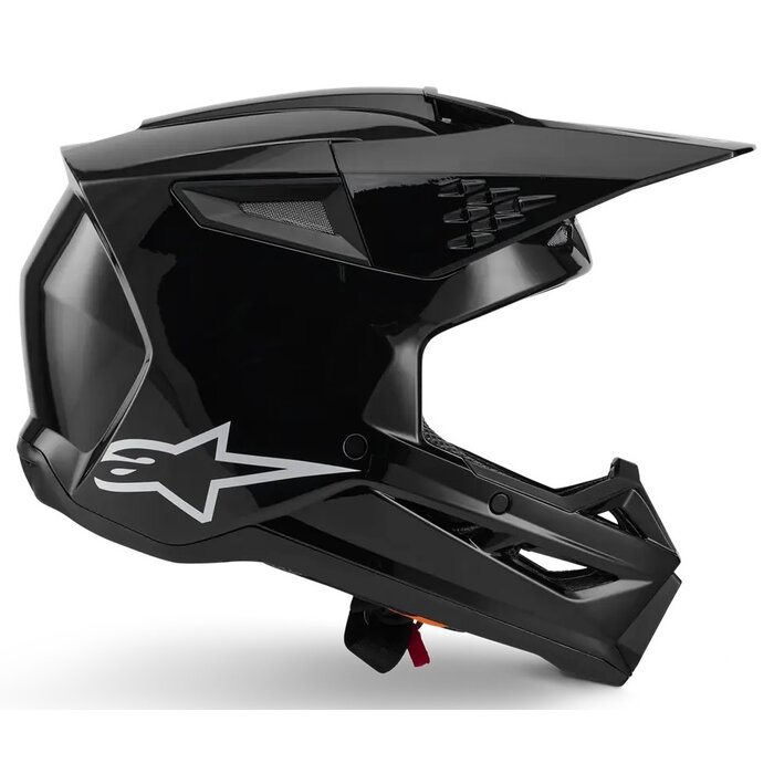 Alpinestars SM3 Motocross Helm Solid schwarz glänzend