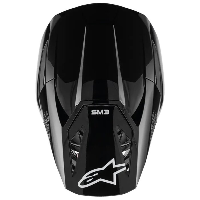 Alpinestars SM3 Motocross Helm Solid schwarz glänzend