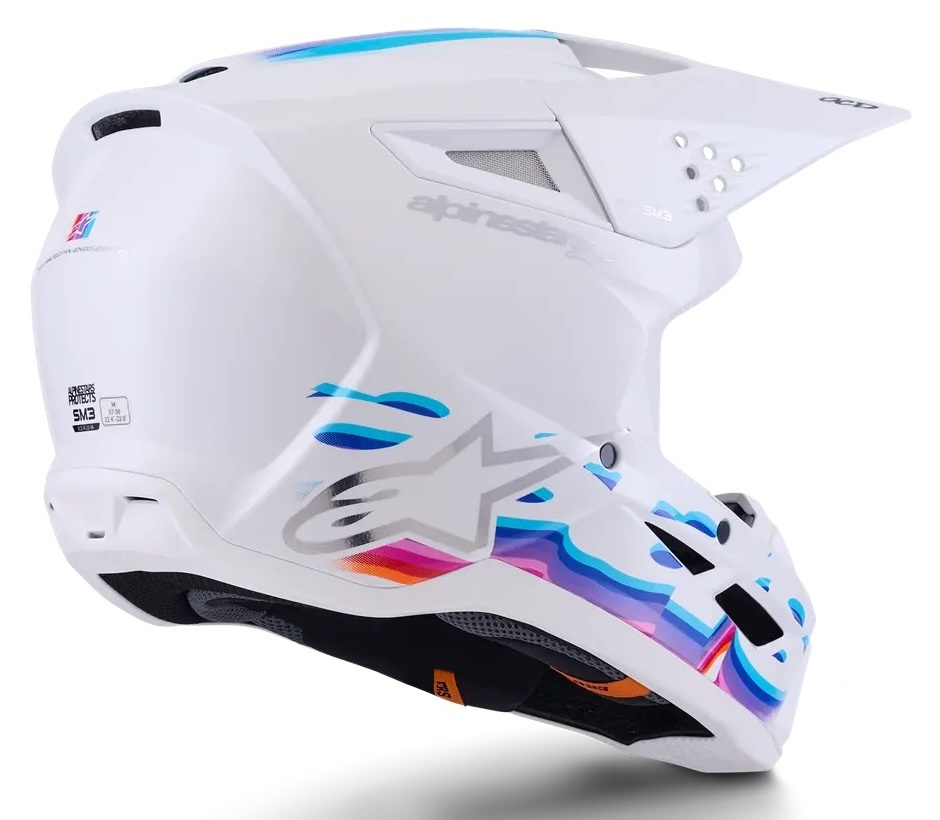 Alpinestars SM3 Motocross Helm Force weiss
