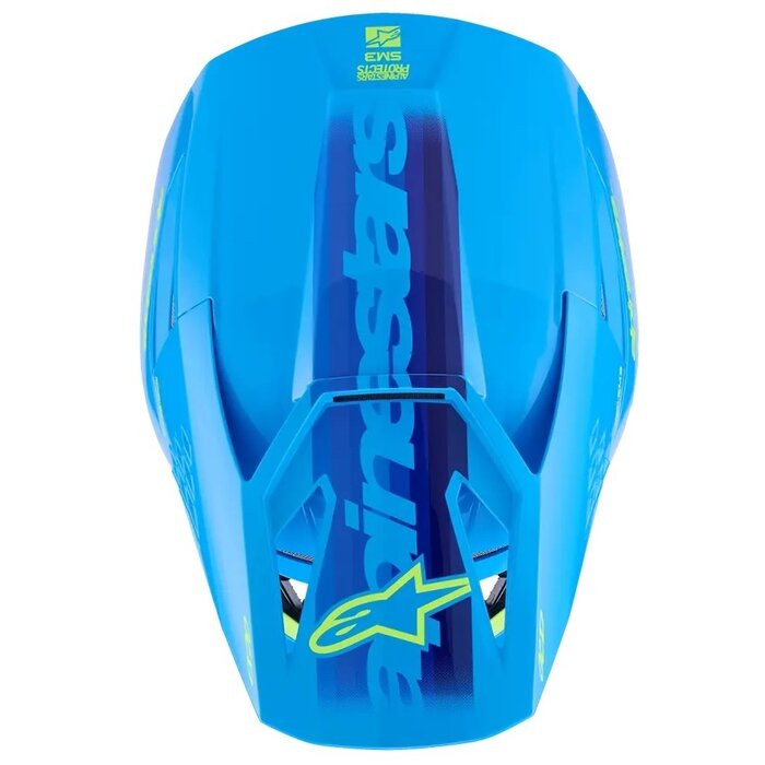 Alpinestars SM3 Motocross Helm Force cyan blau