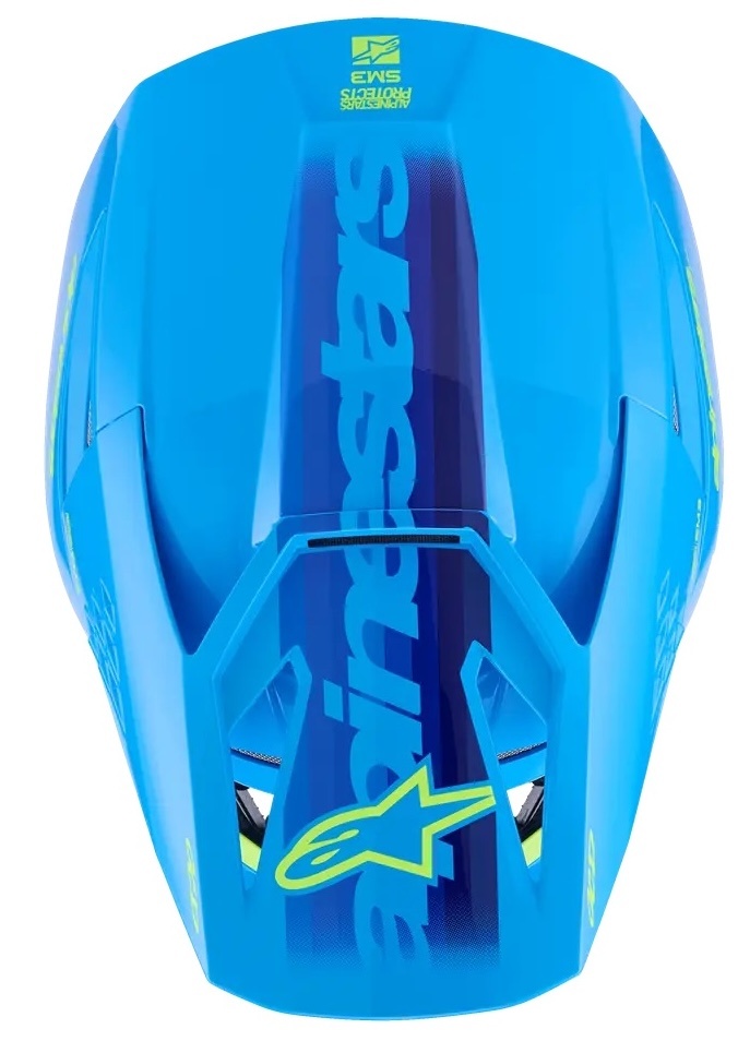 Alpinestars SM3 Motocross Helm Force cyan blau