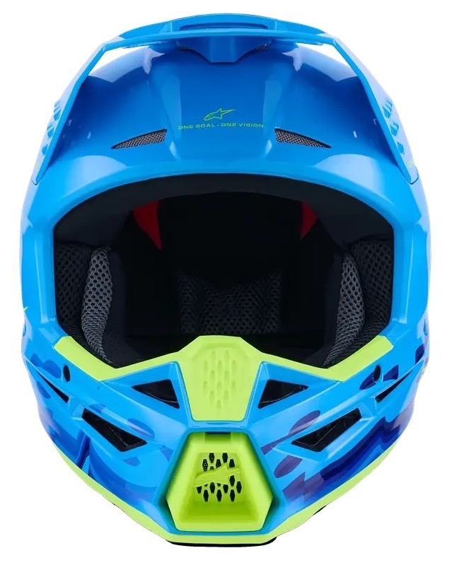 Alpinestars SM3 Motocross Helm Force cyan blau