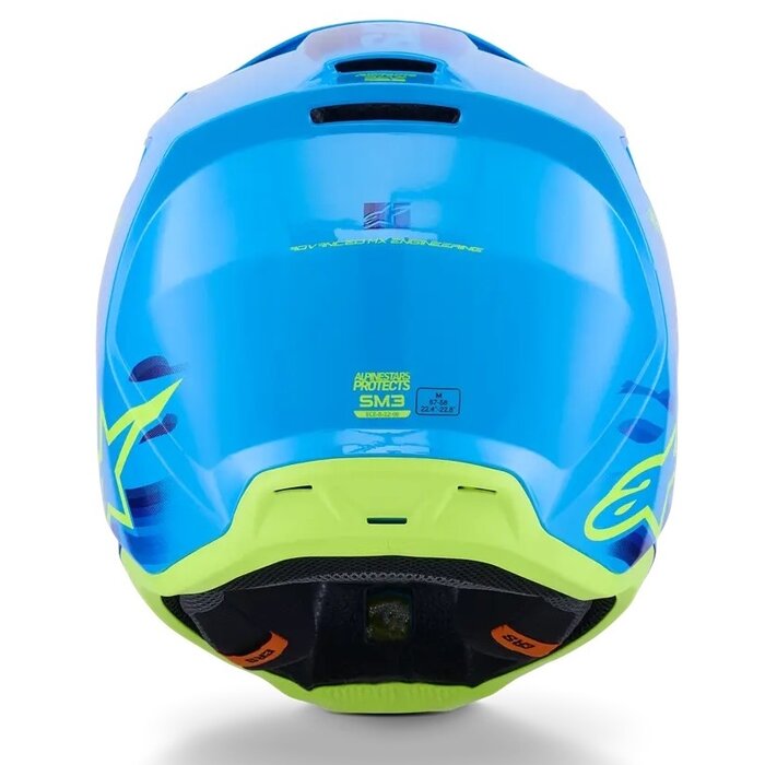 Alpinestars SM3 Motocross Helm Force cyan blau