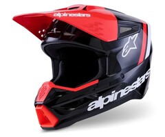 Alpinestars SM3 Motocross Helm Radium - schwarz rot