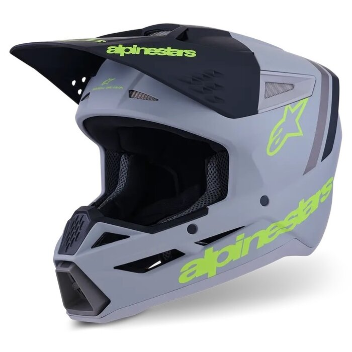 Alpinestars SM3 Motocross Helm Radium - schwarz grau
