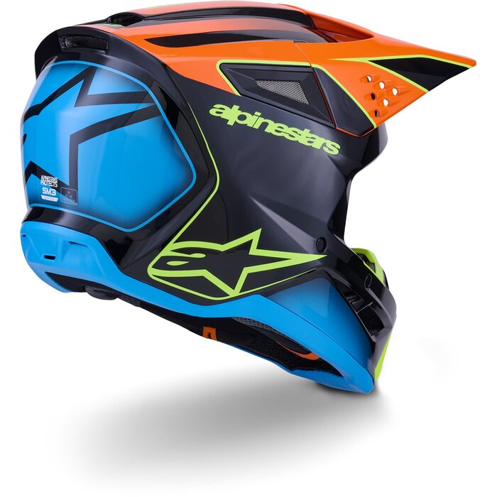 Alpinestars SM3 Motocross Helm Fray schwarz orange gelb