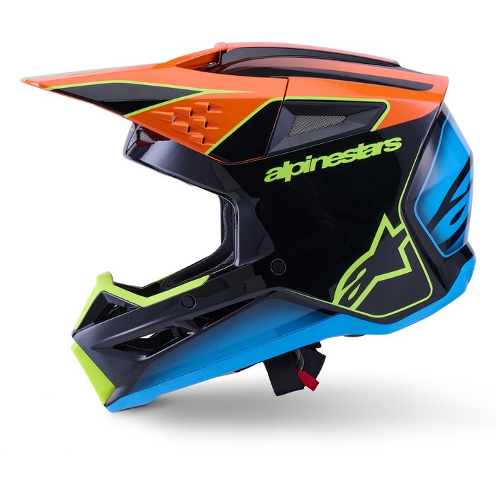 Alpinestars SM3 Motocross Helm Fray schwarz orange gelb