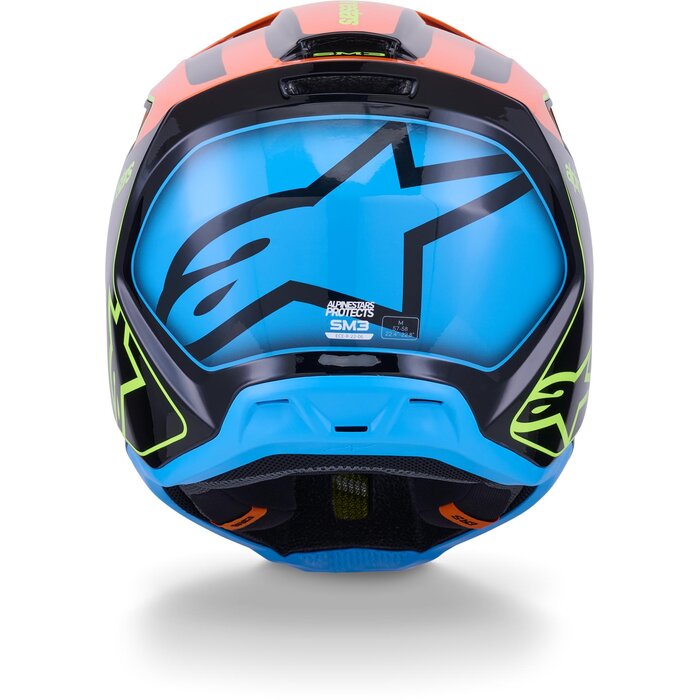 Alpinestars SM3 Motocross Helm Fray schwarz orange gelb