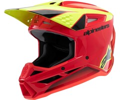 Alpinestars SM3 Motocross Helm Fray rot gelb